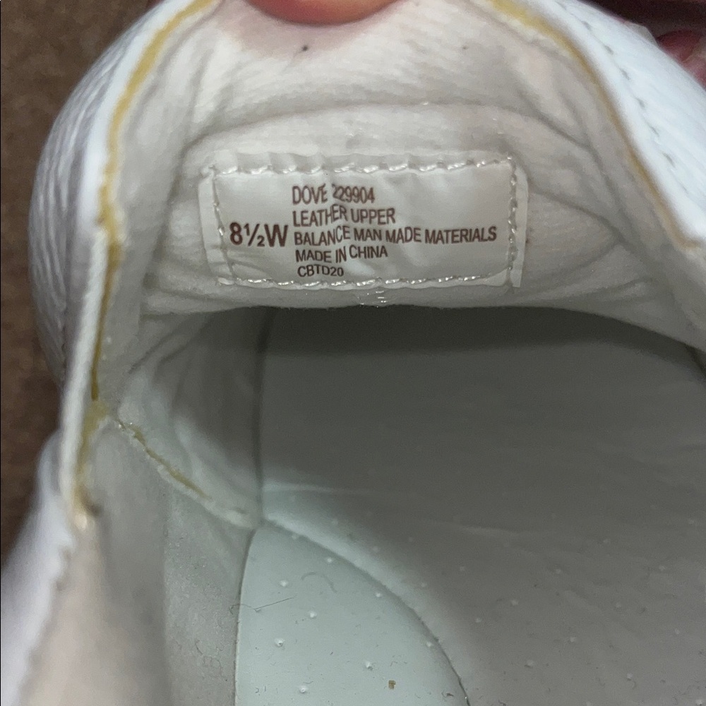 Nurse Mates All Day Comfort Dove White Leather Nurses Shoes Sz 8W - Picture 4 of 4